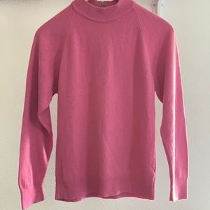 Vintage magenta mock neck sweater